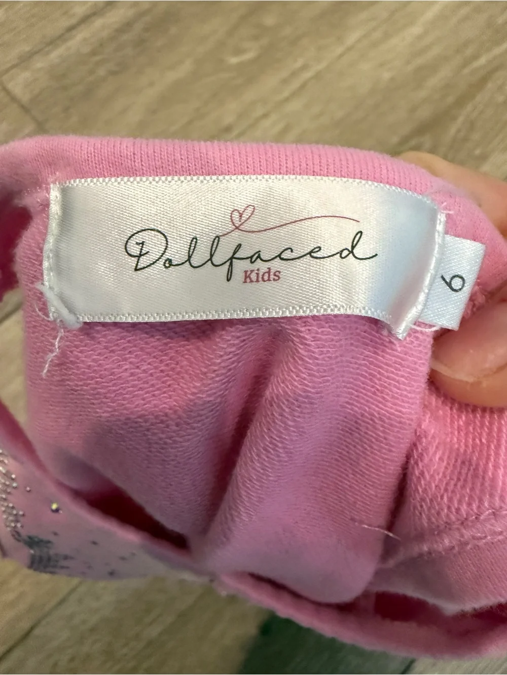 Dollfaces Kids girls Size 6 diamond sparkle short set